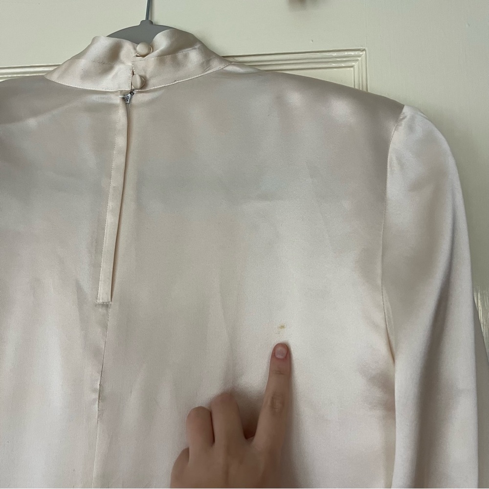 Vintage Silk Ivory Blouse - Picture 8 of 12